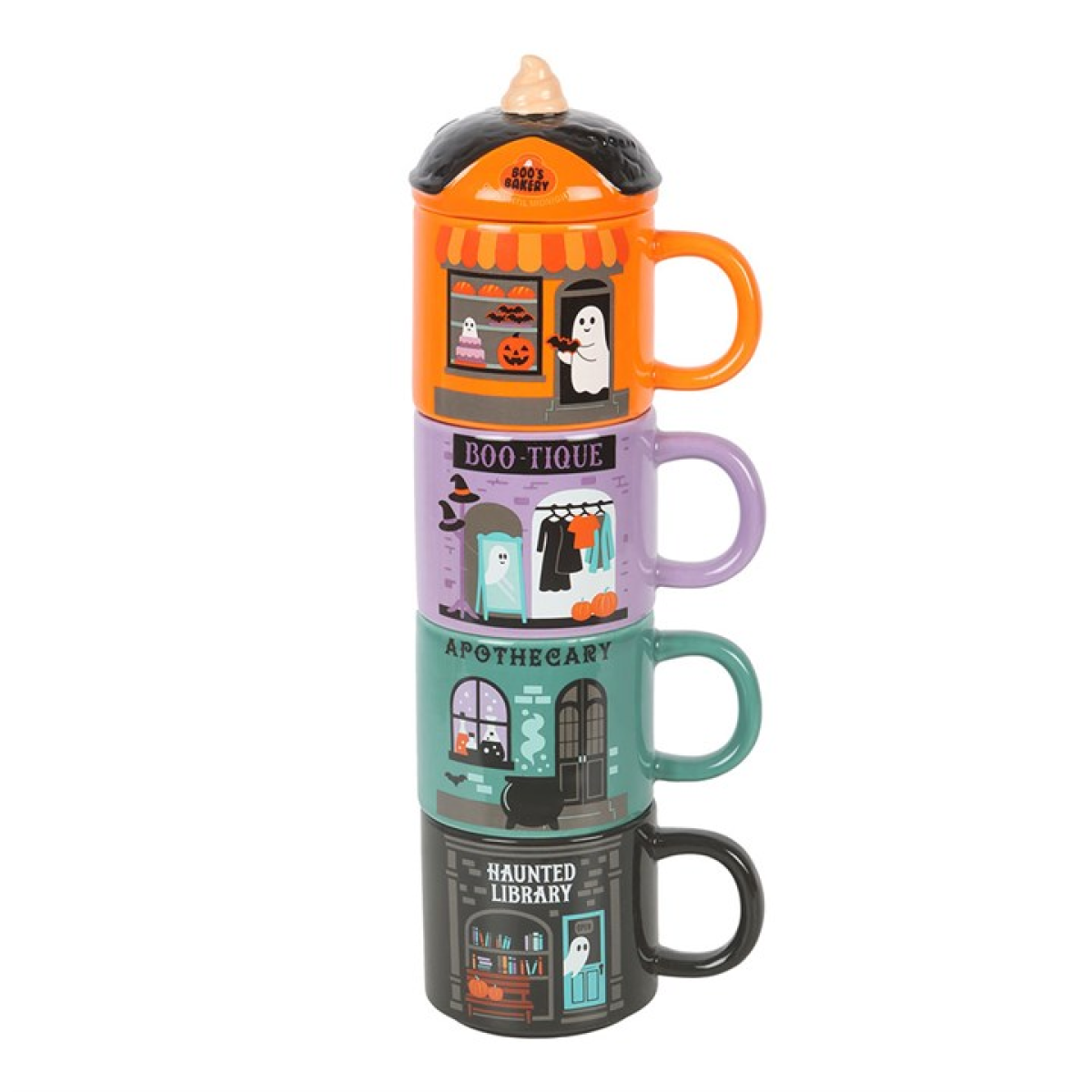 Spooky Street Stacking Mug Set N/A