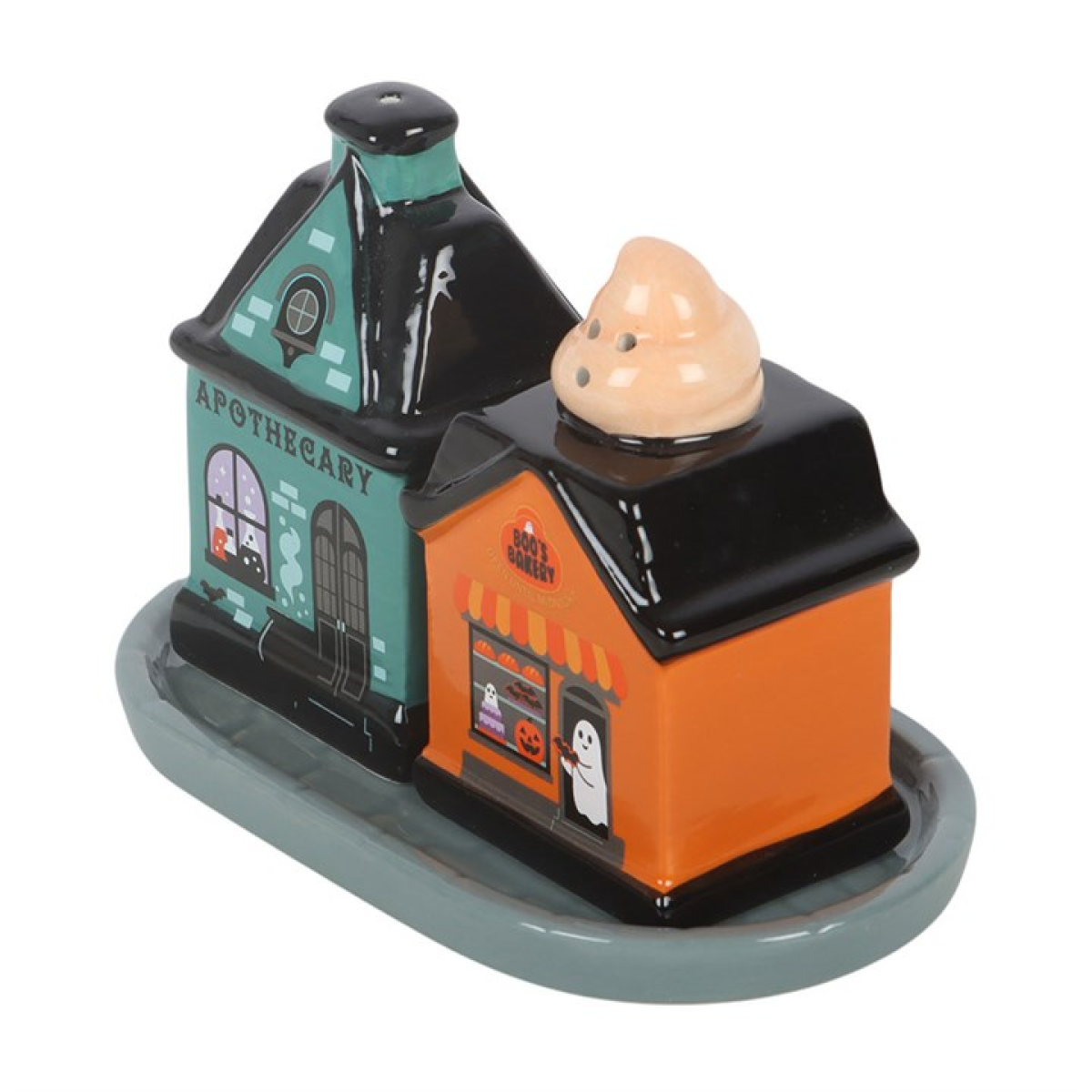 Spooky Street Salt and Pepper Shakers N/A