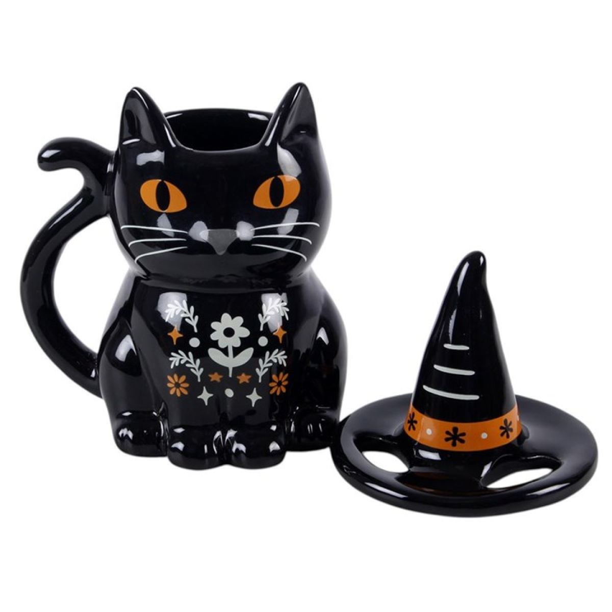 Frightful Folk black cat autumn mug