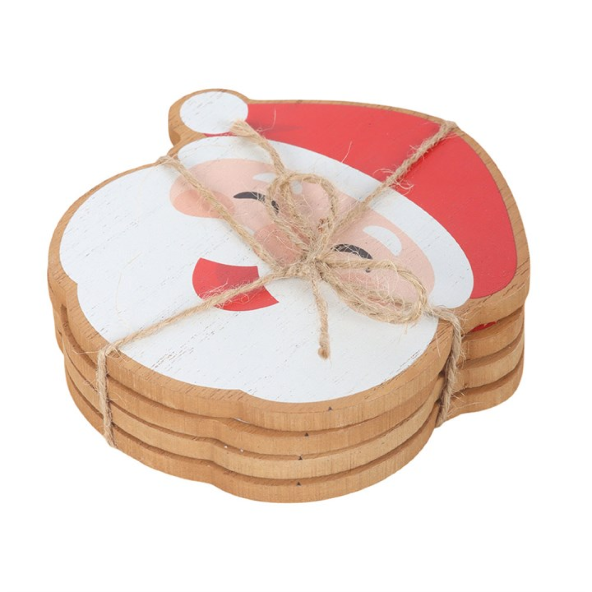 Jolly Santa Christmas Coaster Set N/A