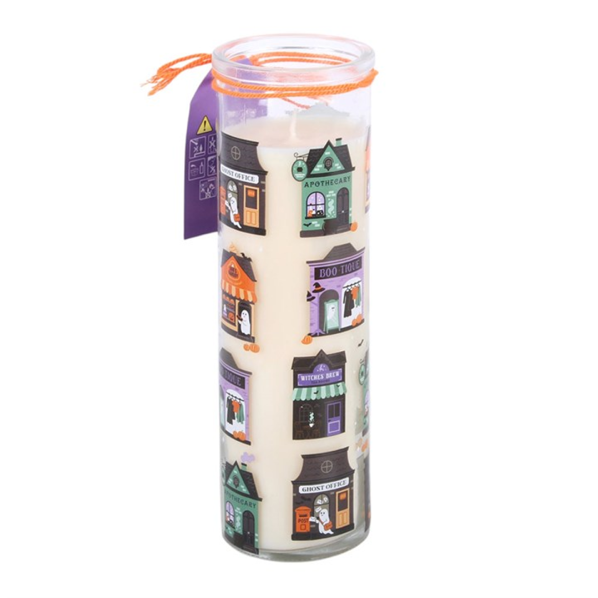 Spooky Street Pumpkin Cinnamon Roll Tube Candle N/A