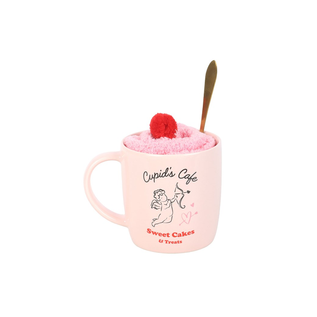 Cupid's Café Mug, Spoon and Socks Set N/A