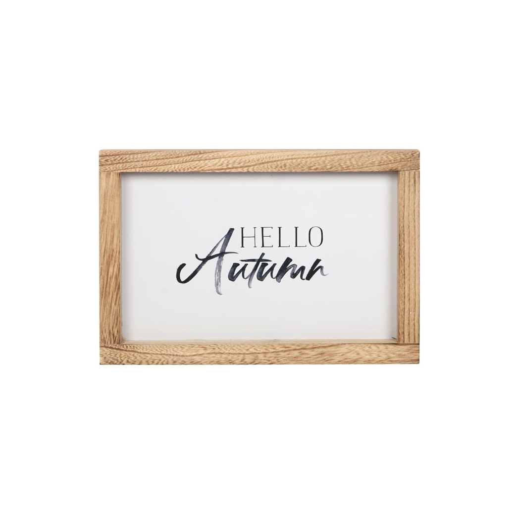 Hello Autumn Wooden Frame Sign N/A