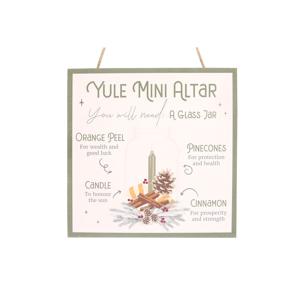 20cm Yule Altar MDF Hanging Sign N/A