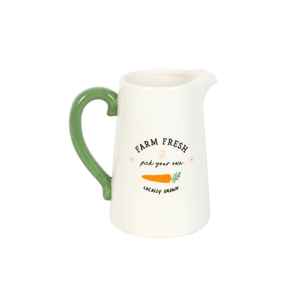 Farm Fresh Carrot Patch Ceramic Flower Jug N/A