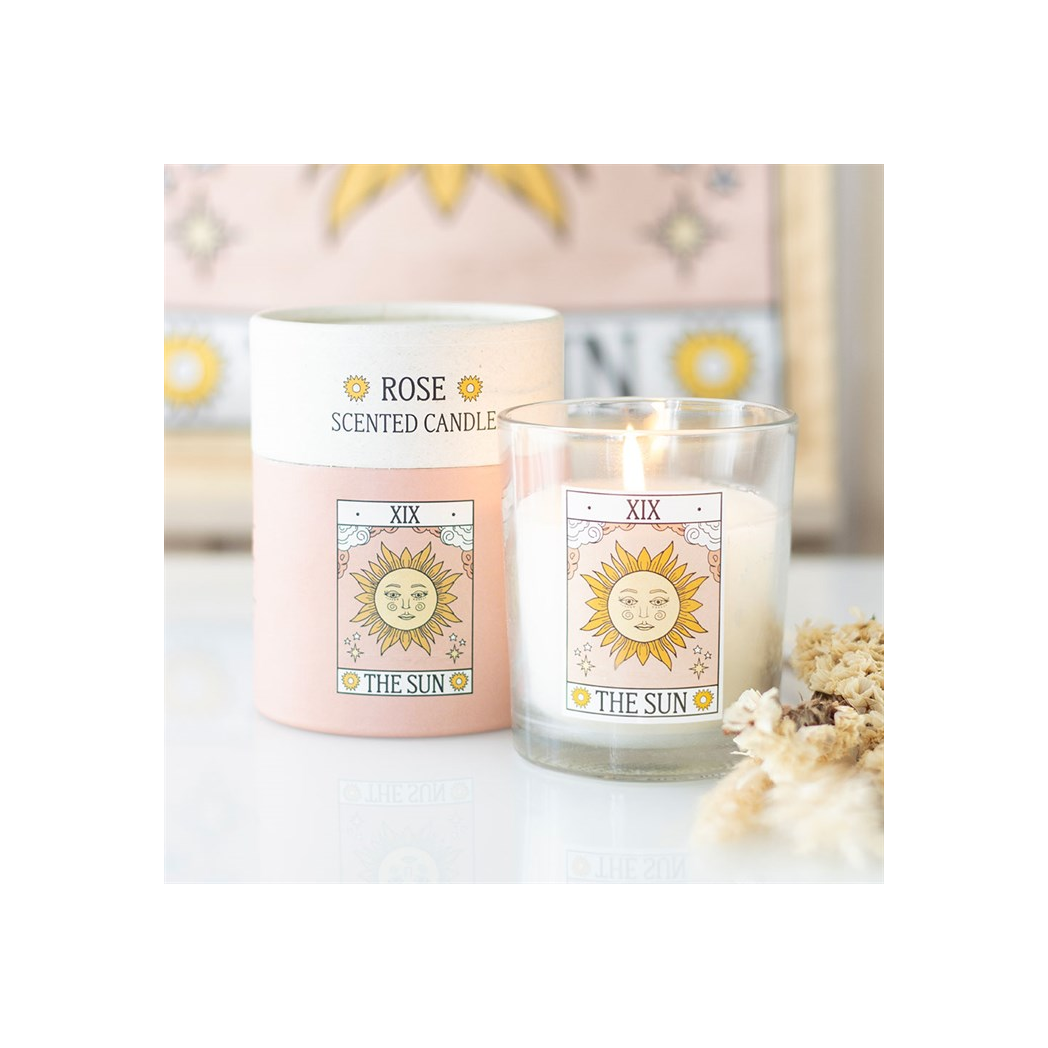 The Sun Vintage Tarot Rose Candle N/A