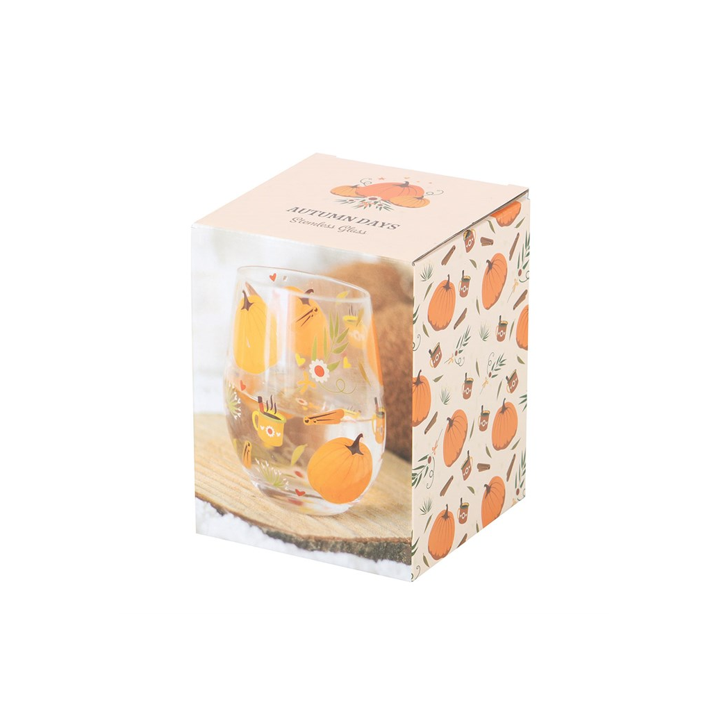 Autumn Days Print Stemless Glass N/A
