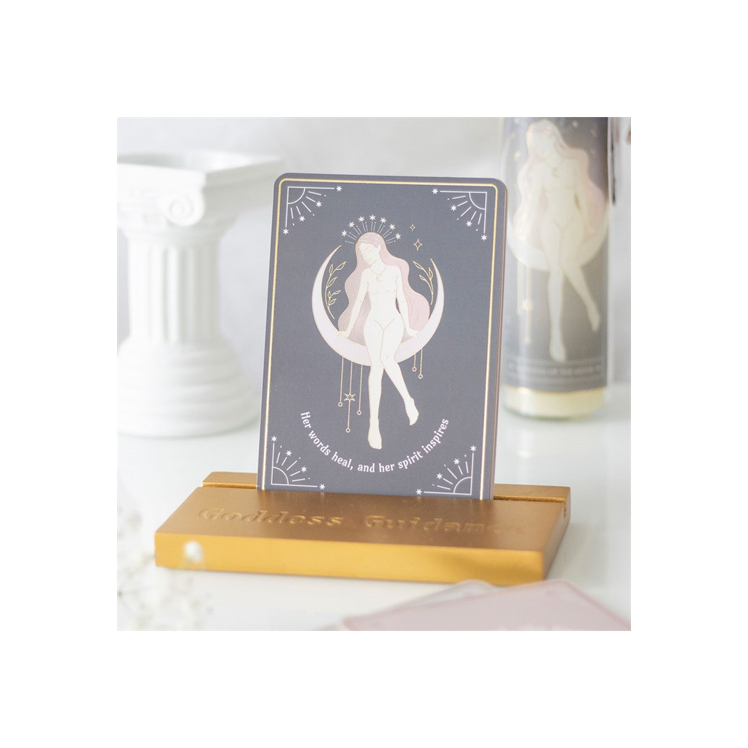 Goddess Energy Affirmation Cards with Wooden Stand N/A