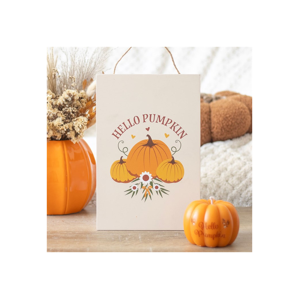 Autumn Days Hello Pumpkin Hanging Sign N/A