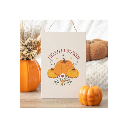 Autumn Days Hello Pumpkin Hanging Sign N/A
