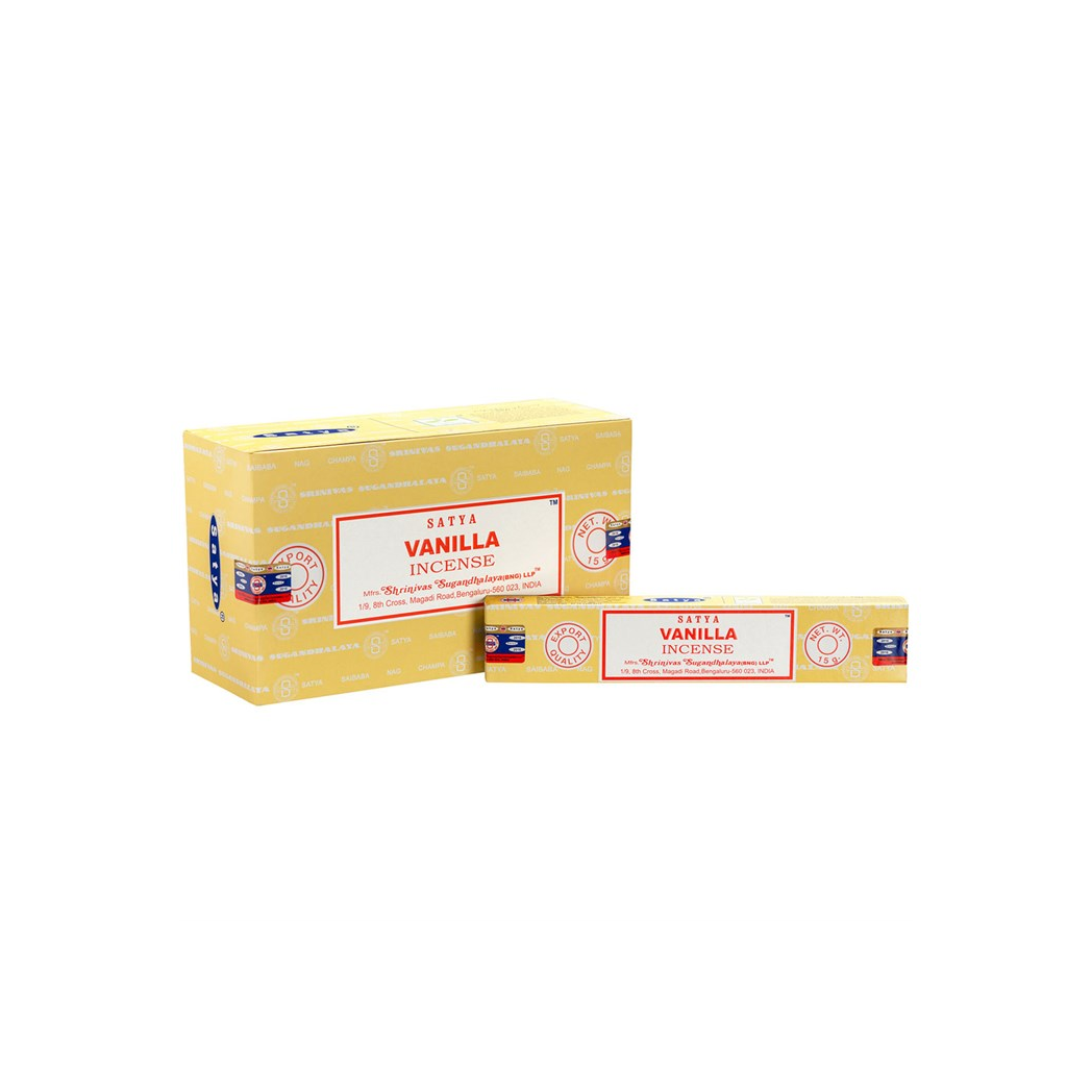 Set of 12 Vanilla Incense Sticks by Satya (12/50) N/A