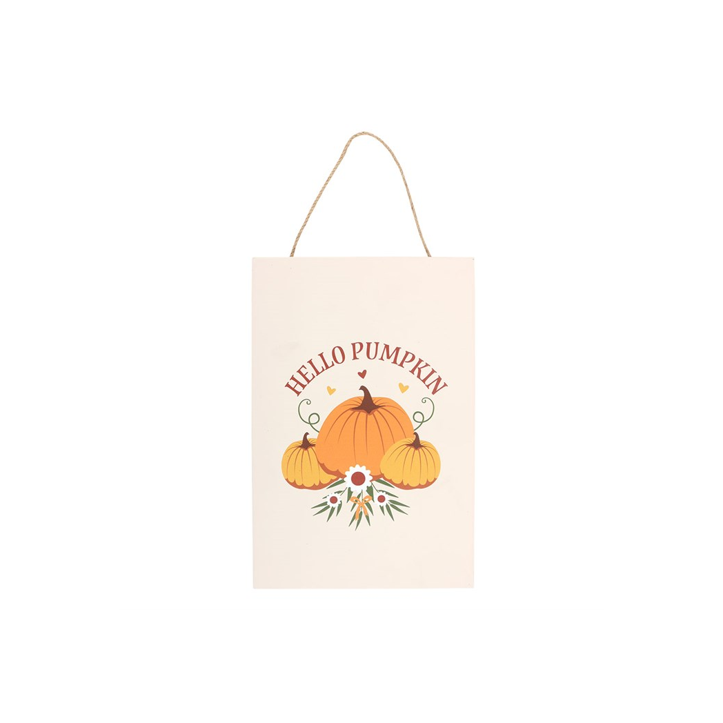 Autumn Days Hello Pumpkin Hanging Sign N/A
