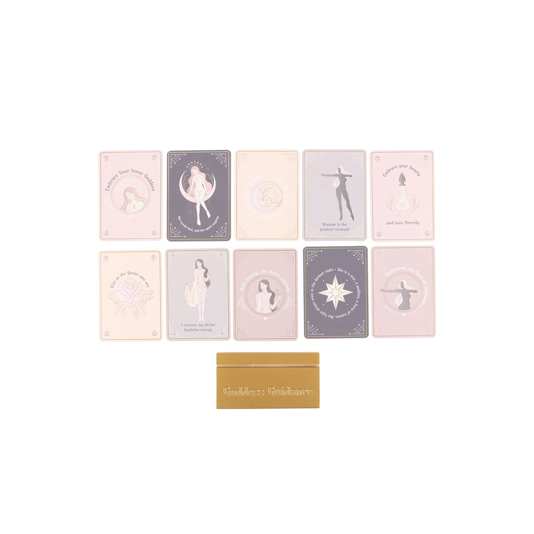 Goddess Energy Affirmation Cards with Wooden Stand N/A