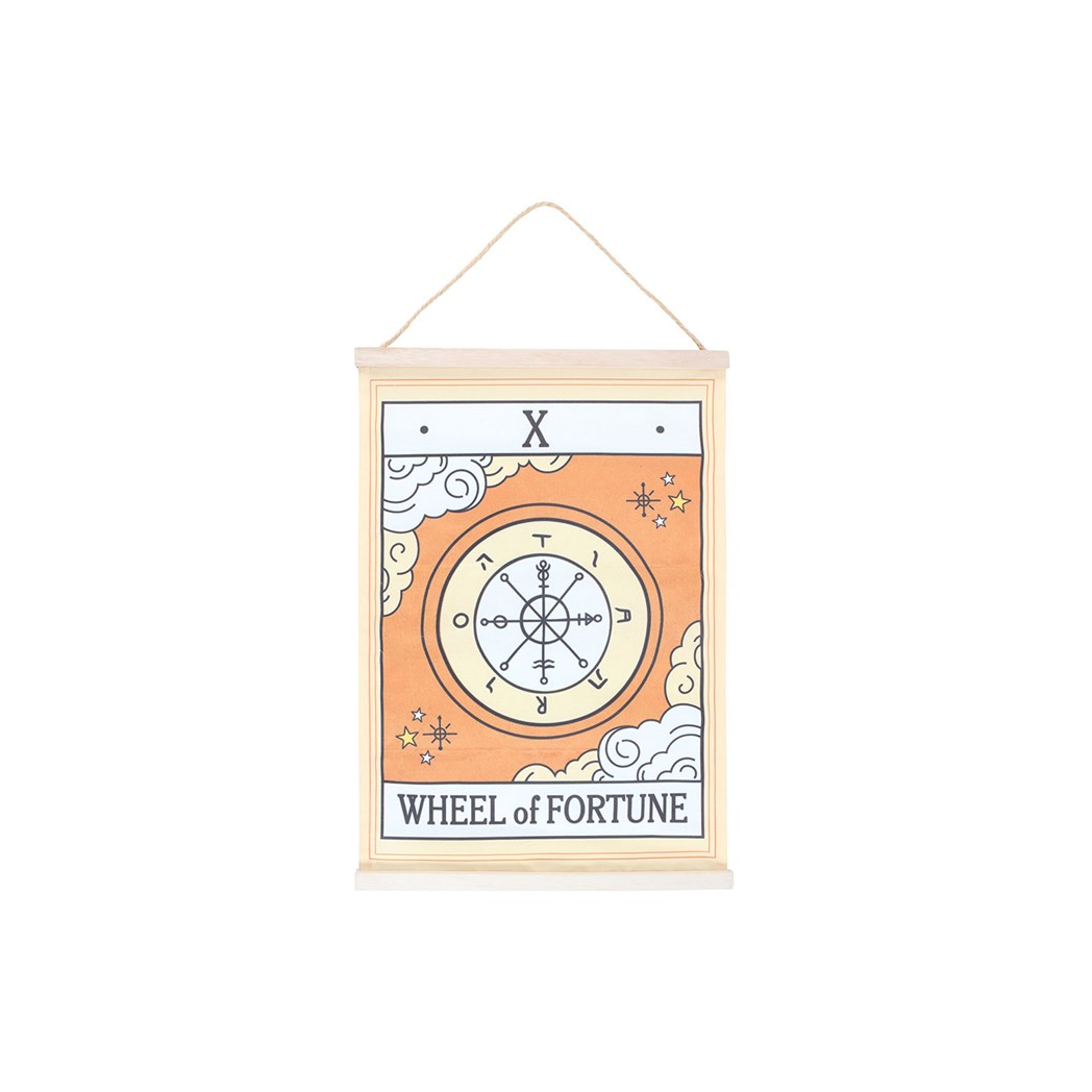 The Wheel of Fortune Vintage Tarot Wall Hanging N/A
