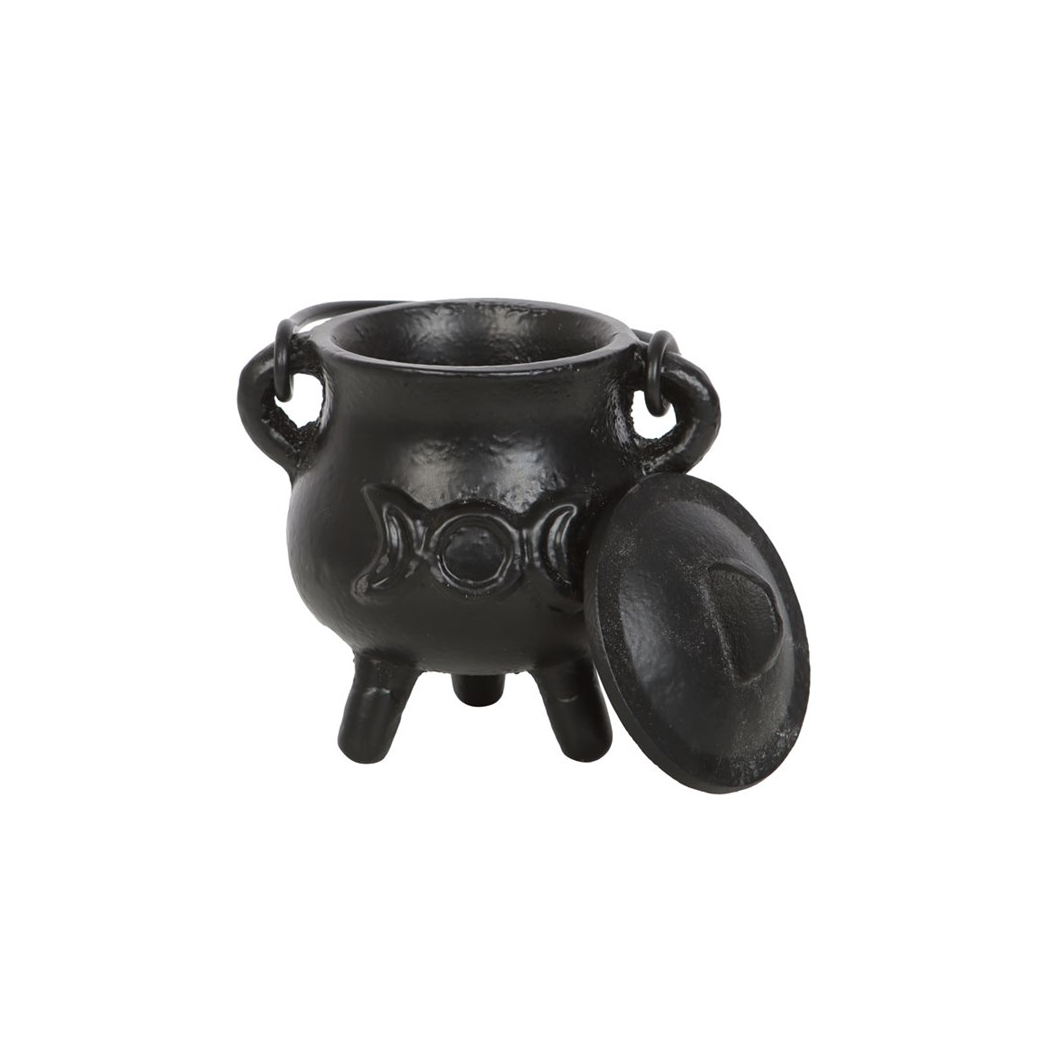 7.5cm Cast Iron Cauldron with Triple Moon N/A