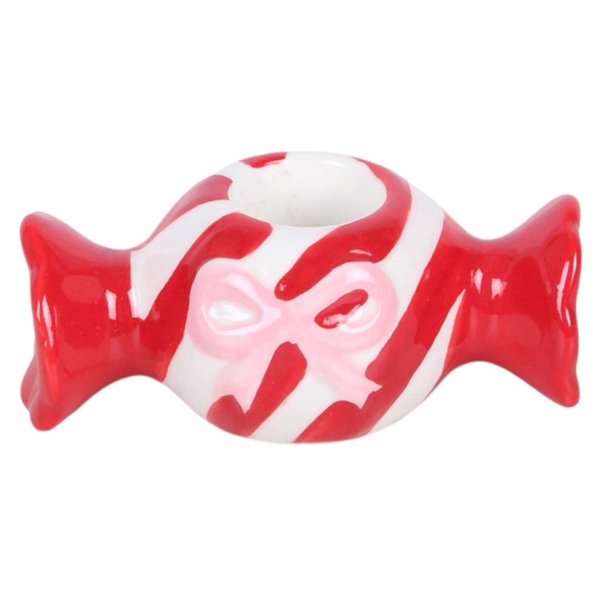 Christmas Candy Taper Candle Holder N/A