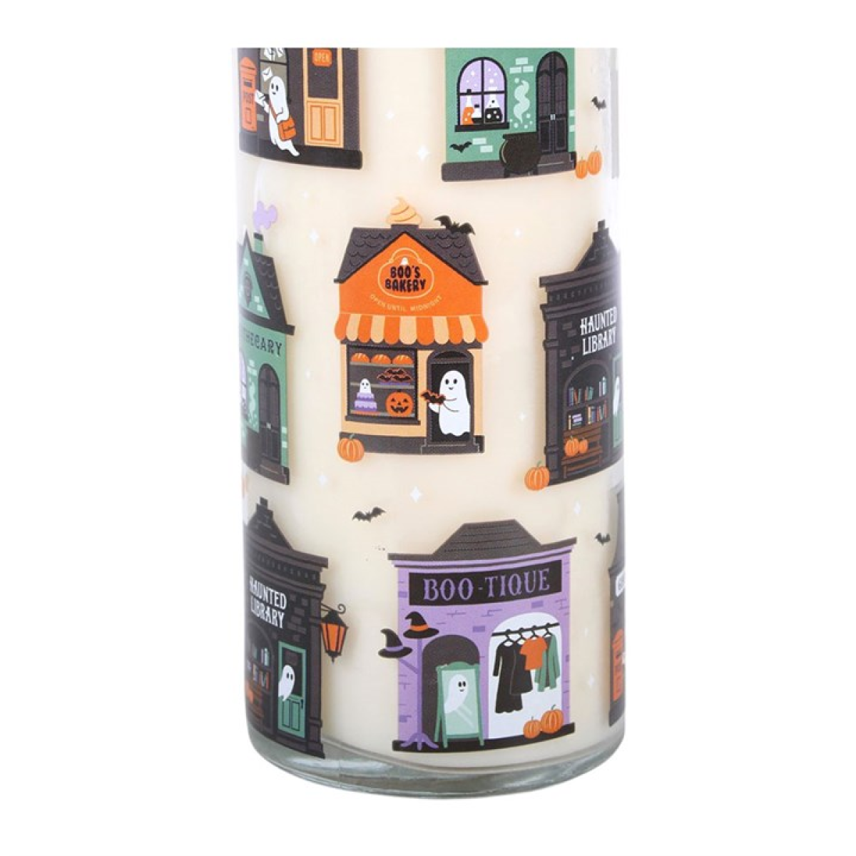 Spooky Street Pumpkin Cinnamon Roll Tube Candle N/A