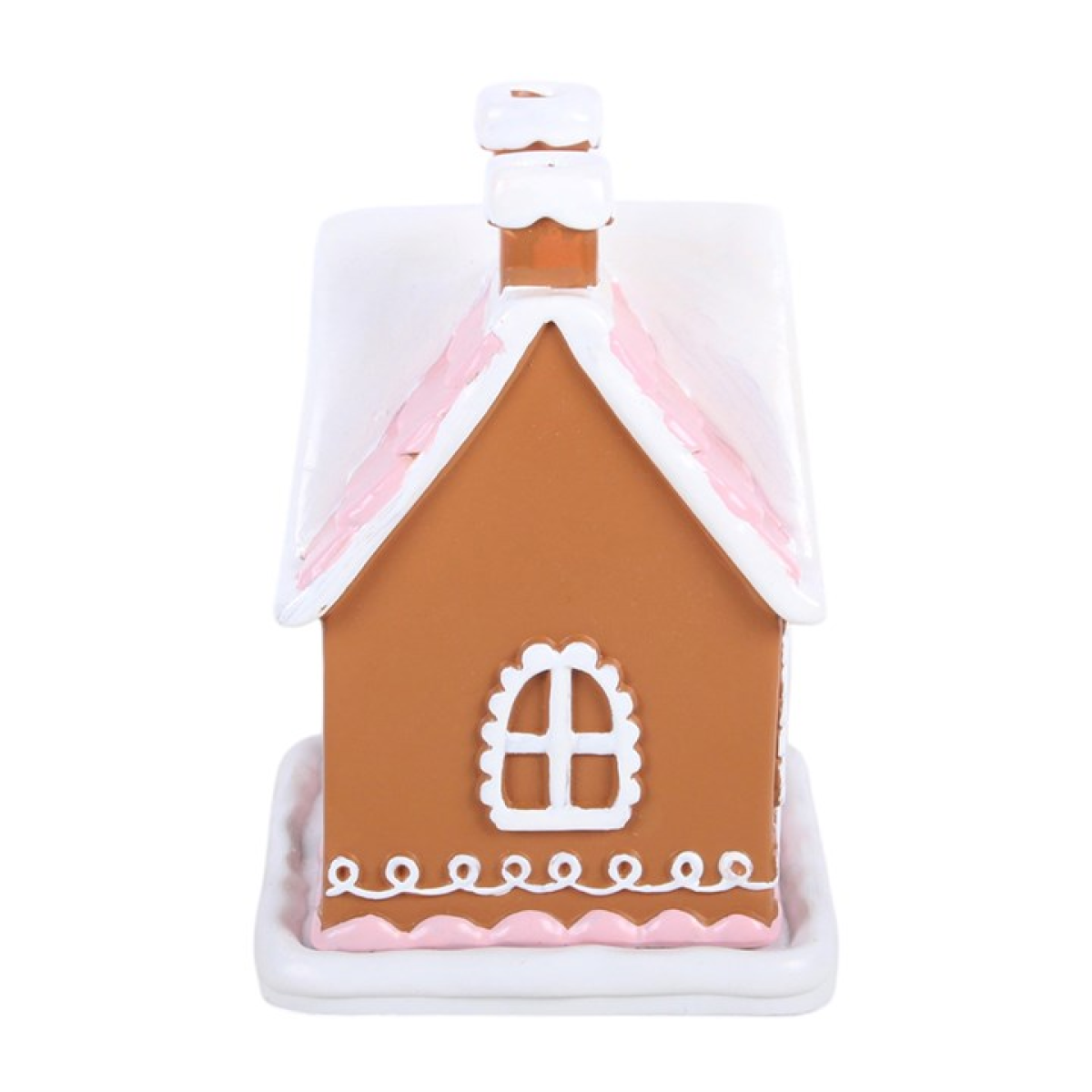 Pink Gingerbread House Incense Cone Burner N/A
