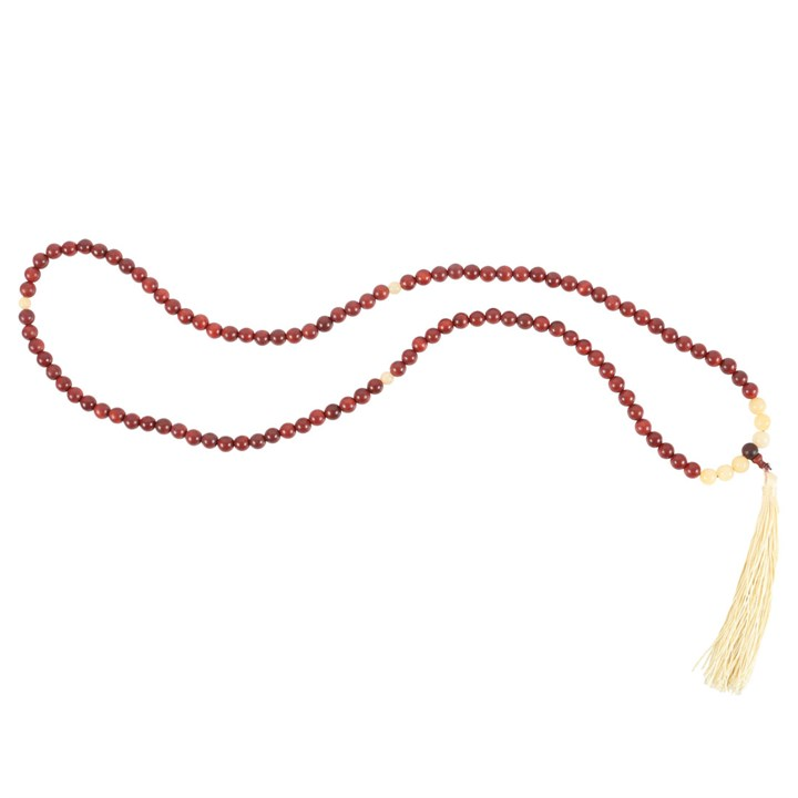 Self Confidence Rosewood & Yellow Jasper Mallah Necklace N/A