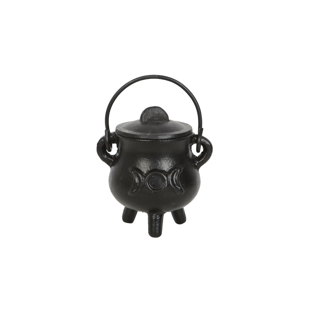 7.5cm Cast Iron Cauldron with Triple Moon N/A