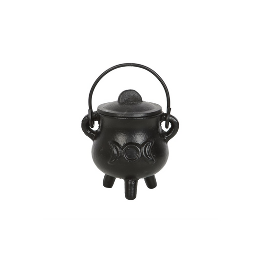 7.5cm Cast Iron Cauldron with Triple Moon N/A
