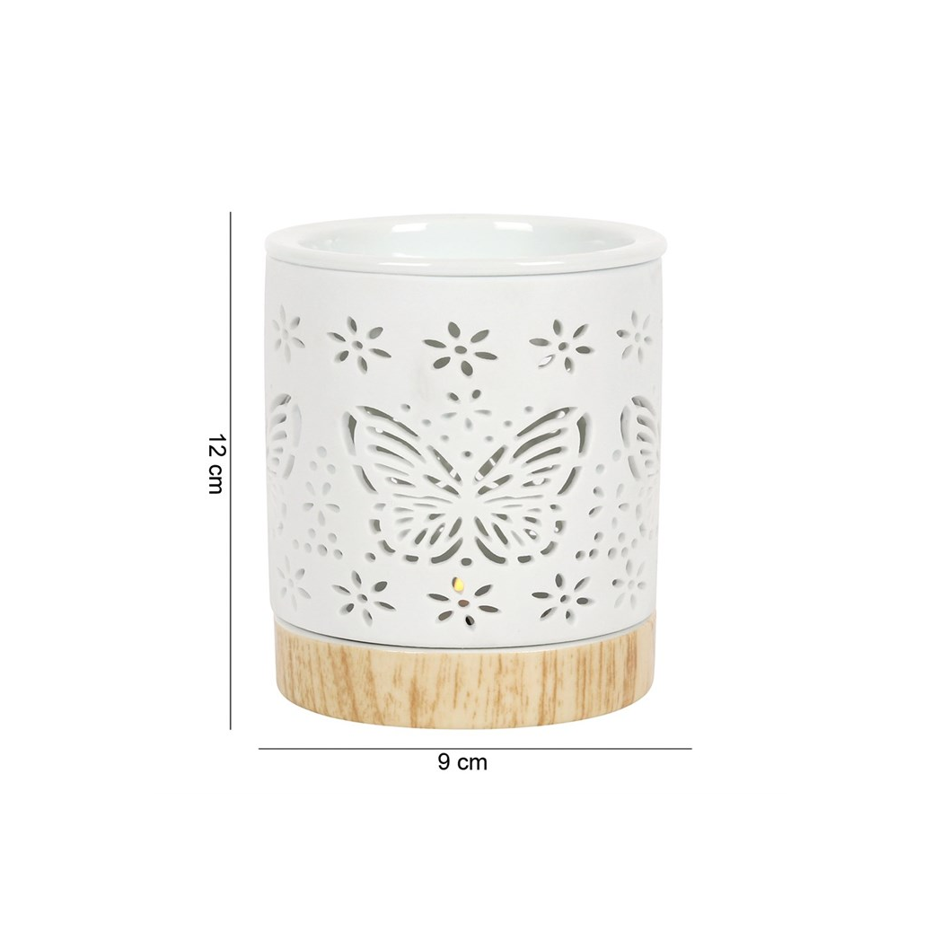 Matte Ceramic Butterfly Oil Burner N/A