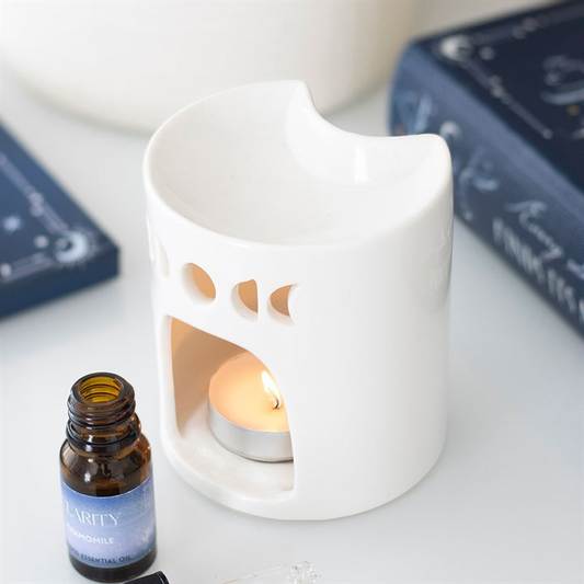 White Crescent Moon Oil Burner N/A