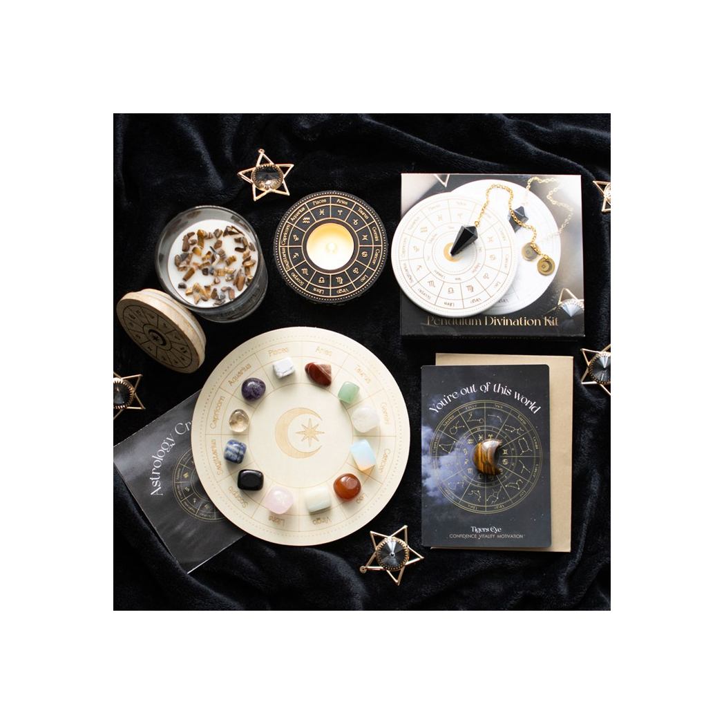 Out Of This World Tiger's Eye Crystal Moon Greeting Card N/A