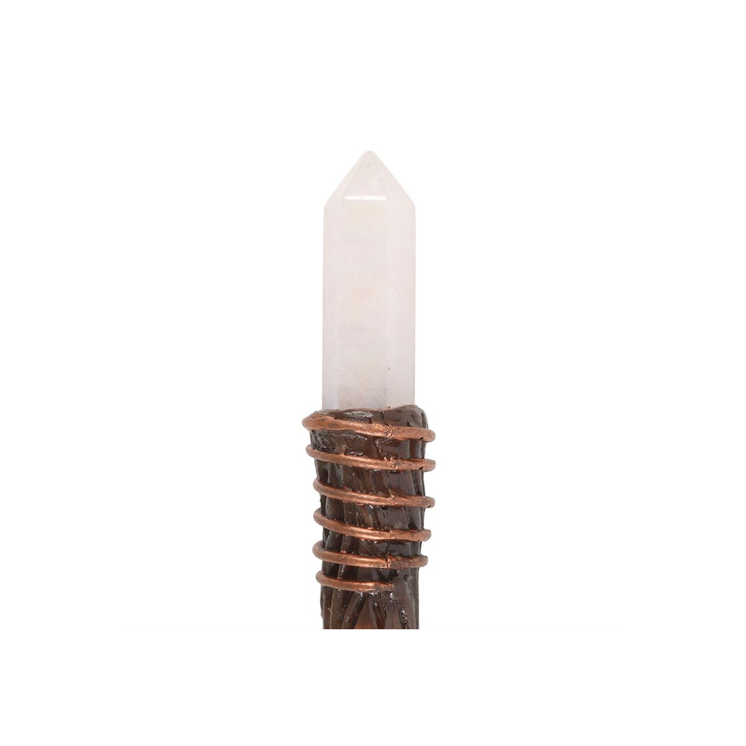 Thin Energy Clearing Aura Quartz Crystal Wand N/A