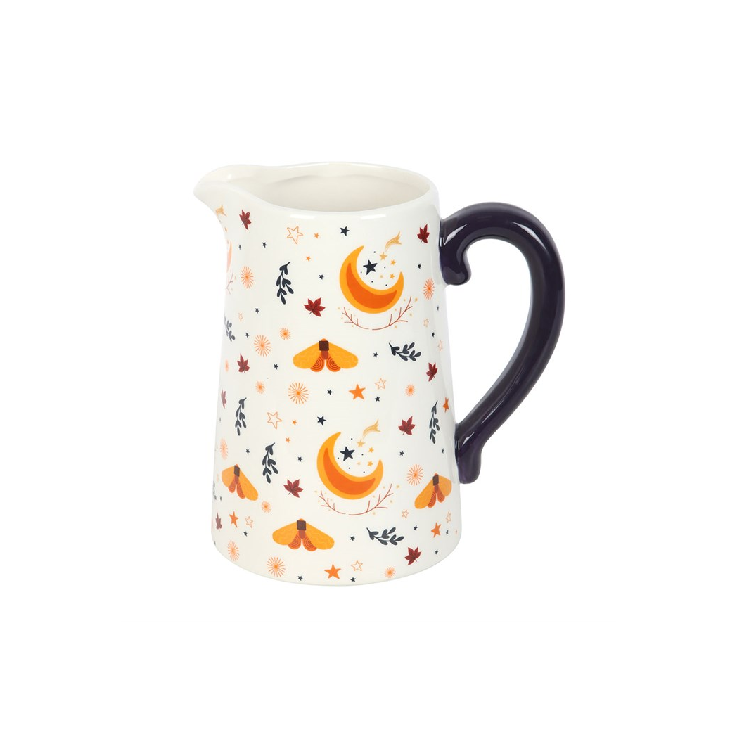 Autumn Magic Harvest Moon Print Ceramic Flower Jug N/A