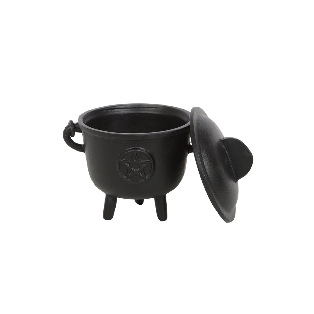 11cm Cast Iron Cauldron with Pentagram N/A