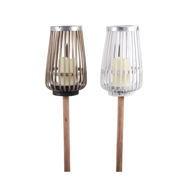 Neutral Lantern Stake with LED Candle N/A