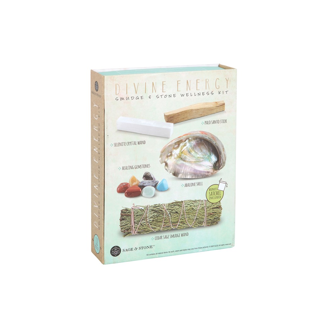 Divine Energy Smudge and Stone Wellness Kit N/A