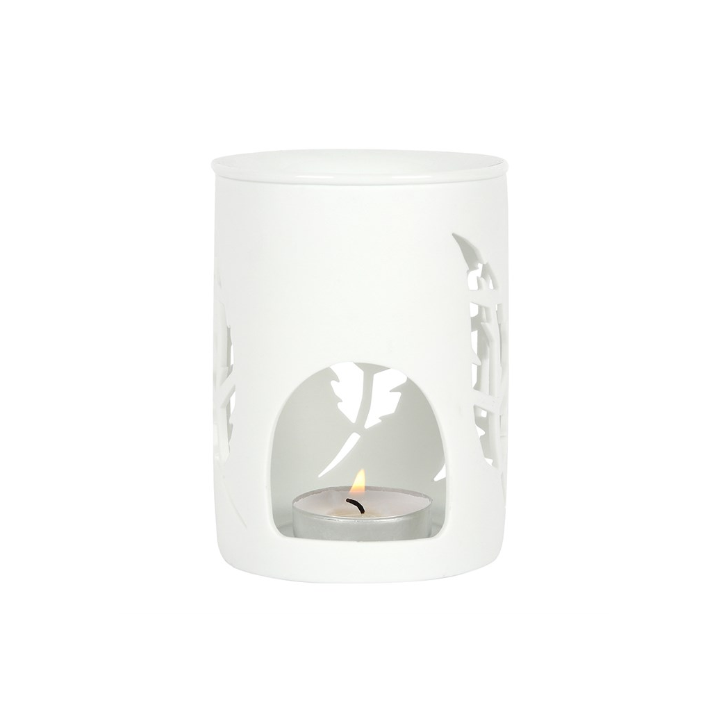 White Feather Cut Out Oil Burner N/A