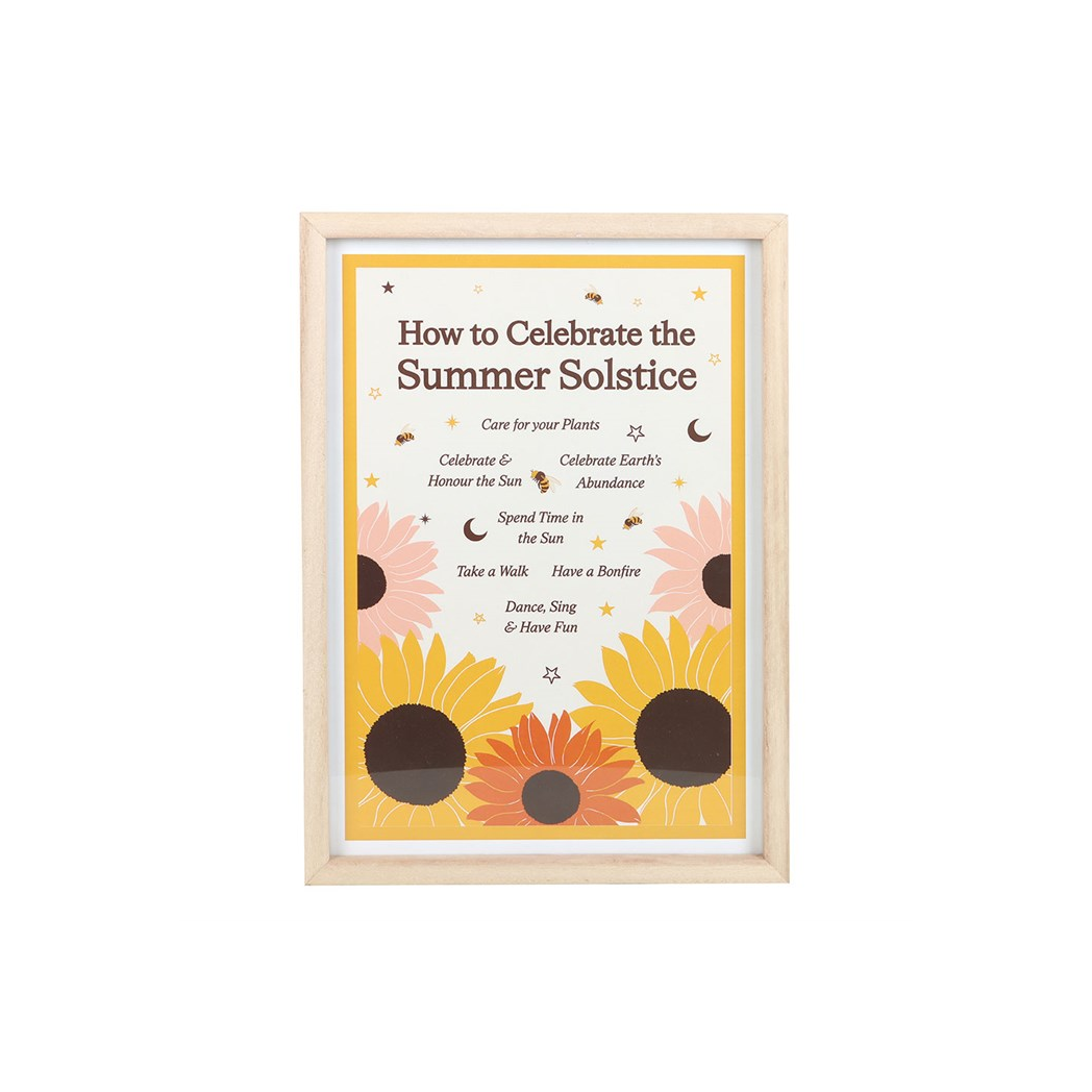 How to Celebrate the Summer Solstice Framed Wall Art Print N/A