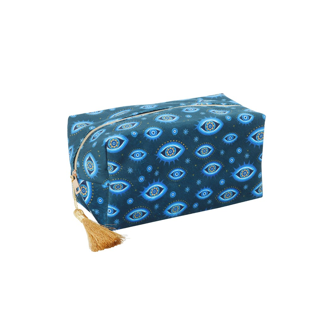 All Seeing Eye Print Velvet Makeup Bag N/A