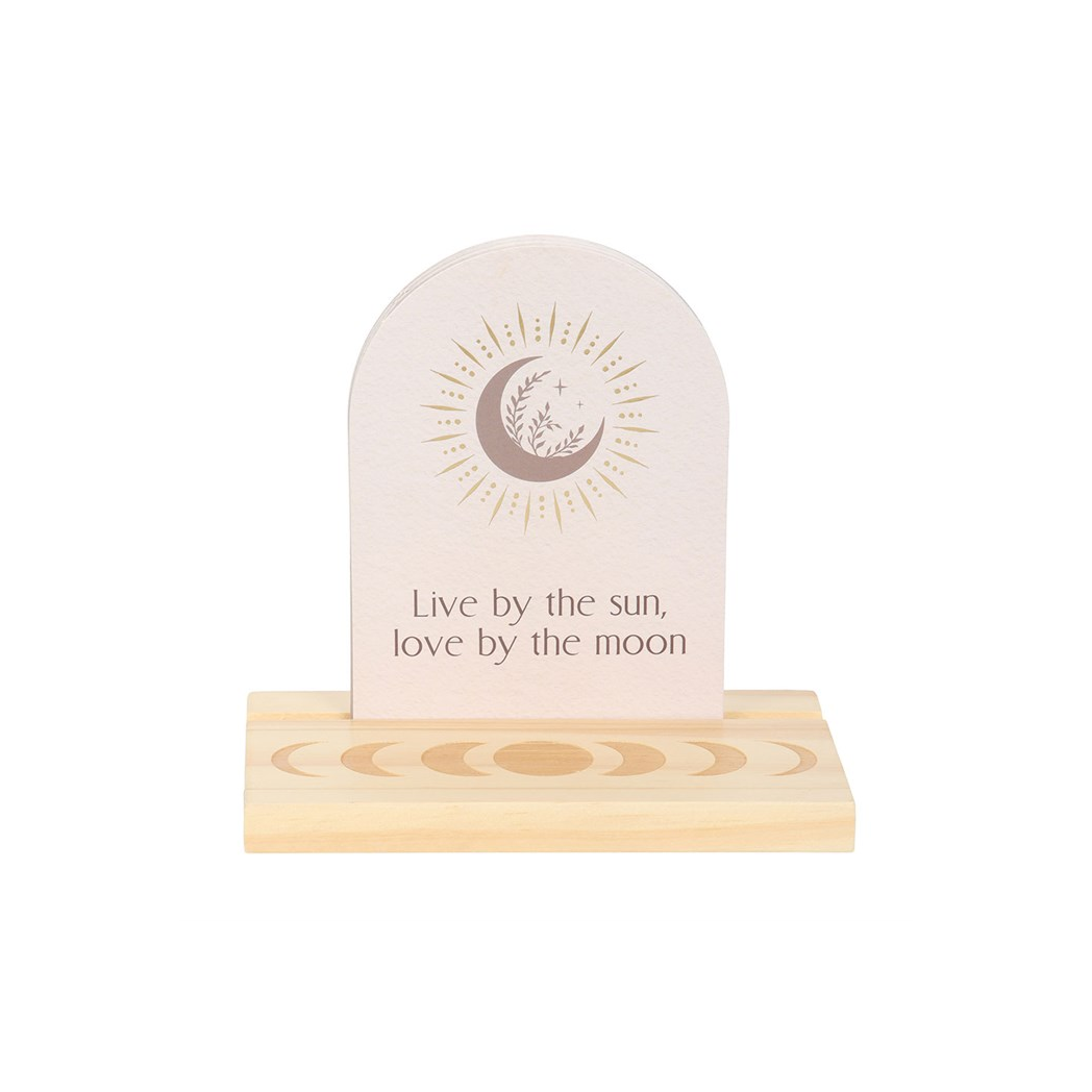Luna Moth Affirmation Cards with Wooden Stand N/A