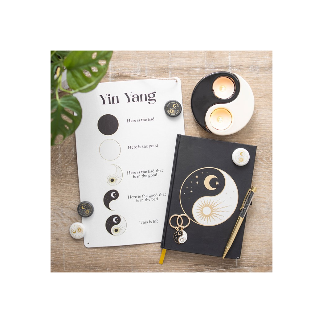 30cm Yin Yang Hanging Metal Sign N/A