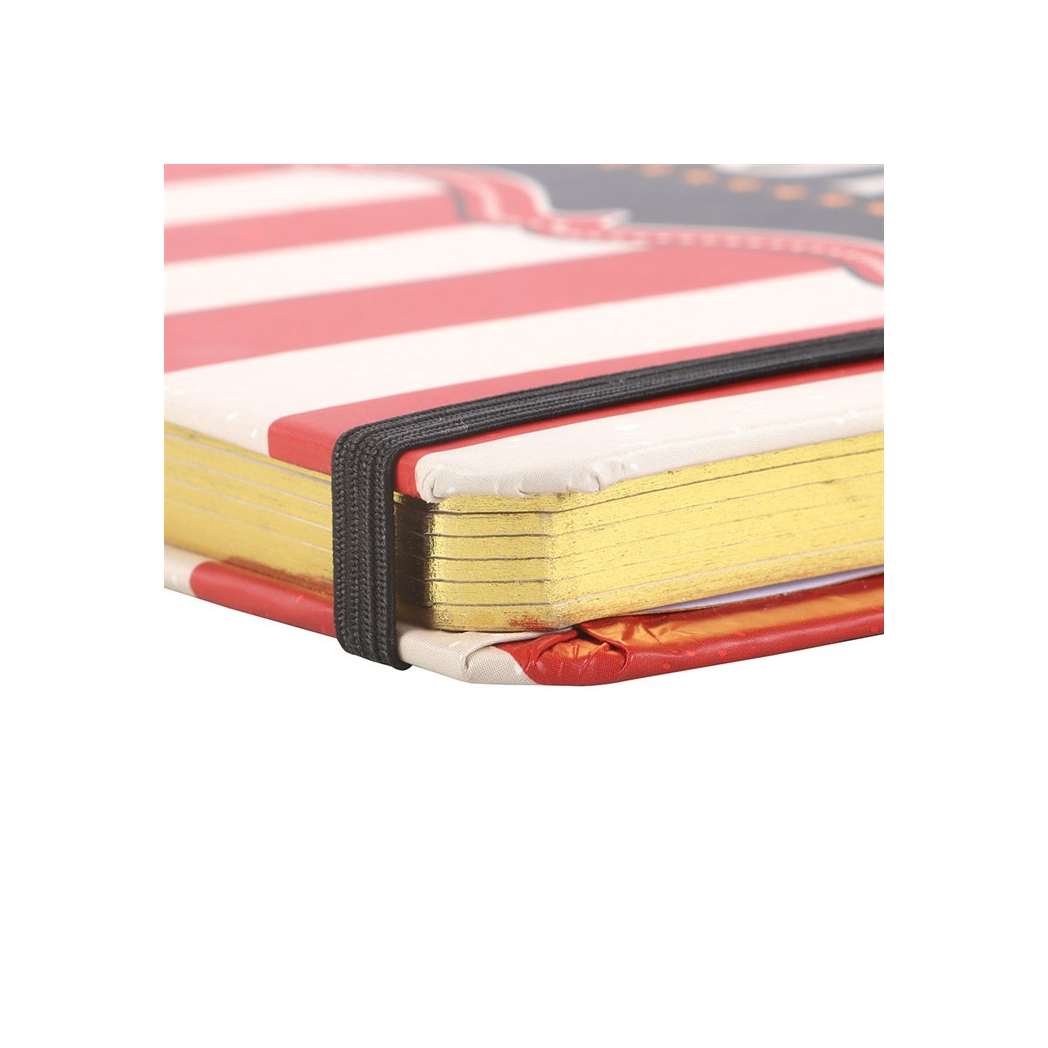 Red Circus Stripe A5 Notebook N/A