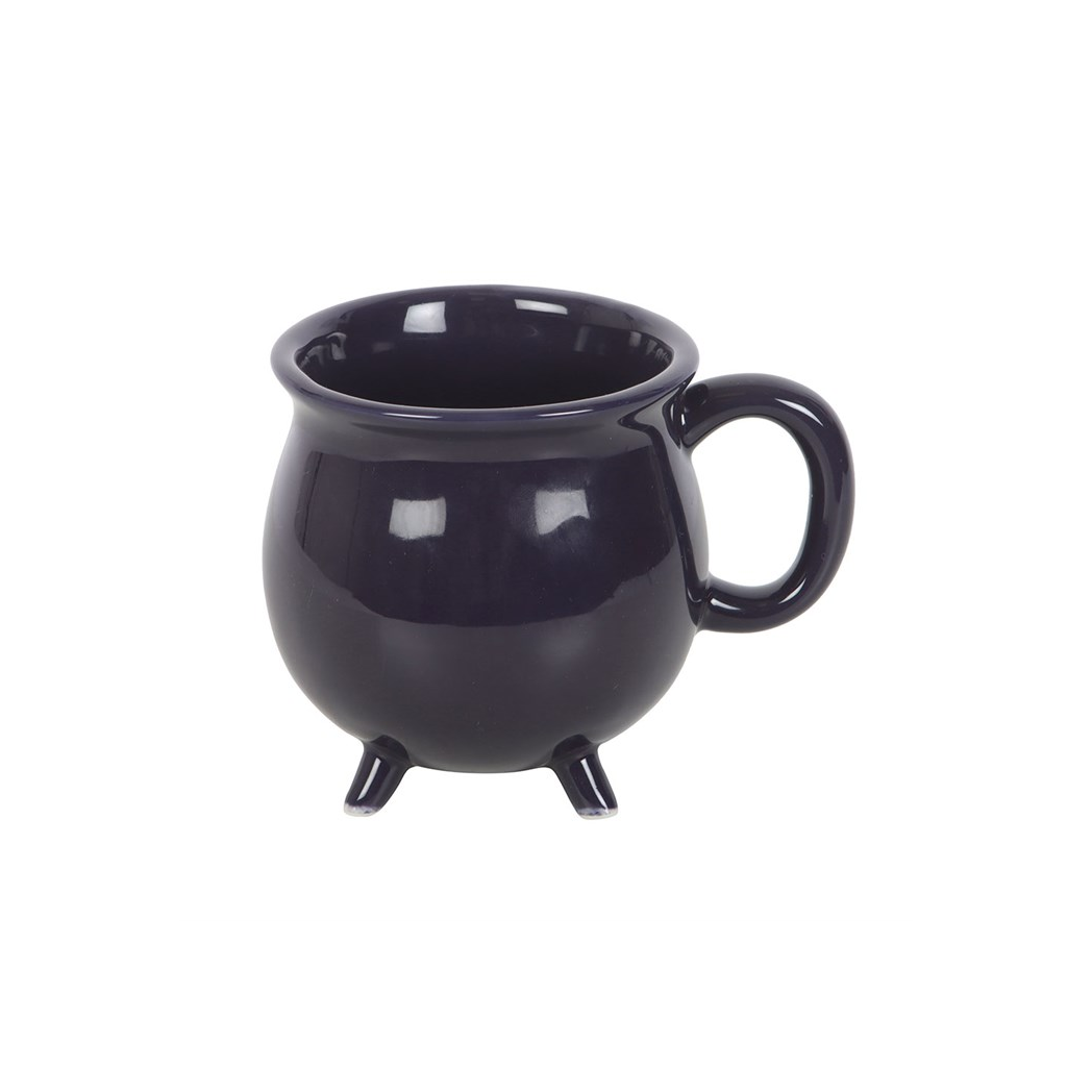Blue witchy mug with crescent moon and star details