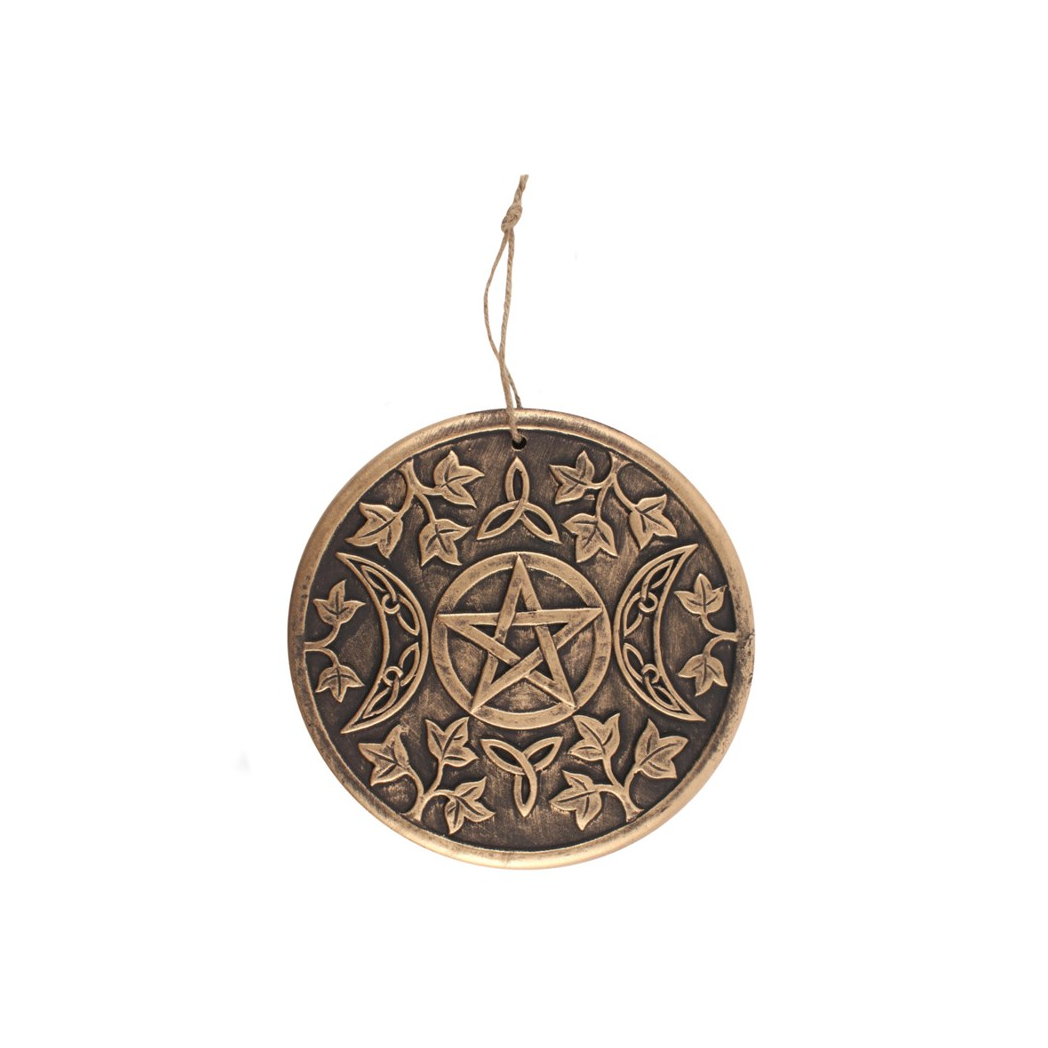 Bronze Terracotta Triple moon plaque N/A