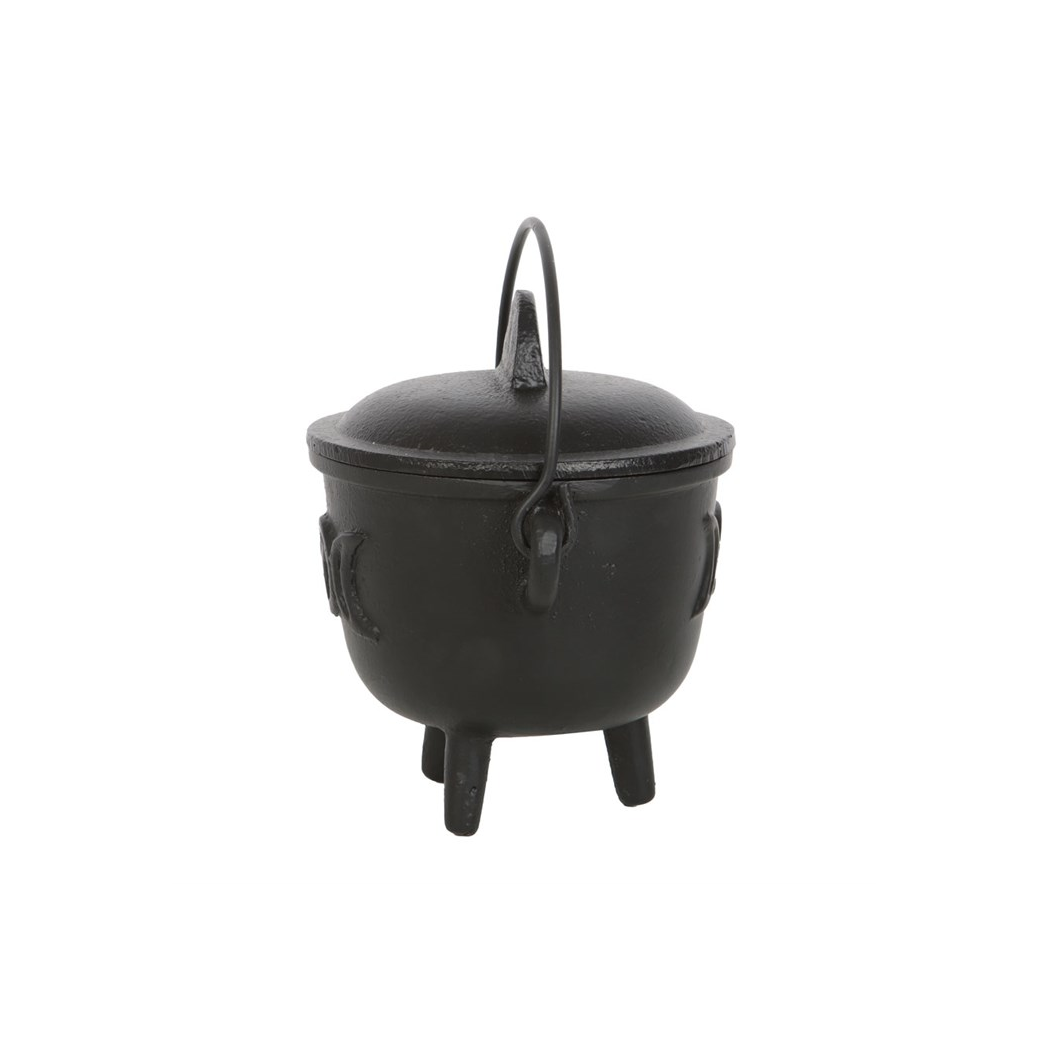11cm Cast Iron Cauldron with Triple Moon N/A