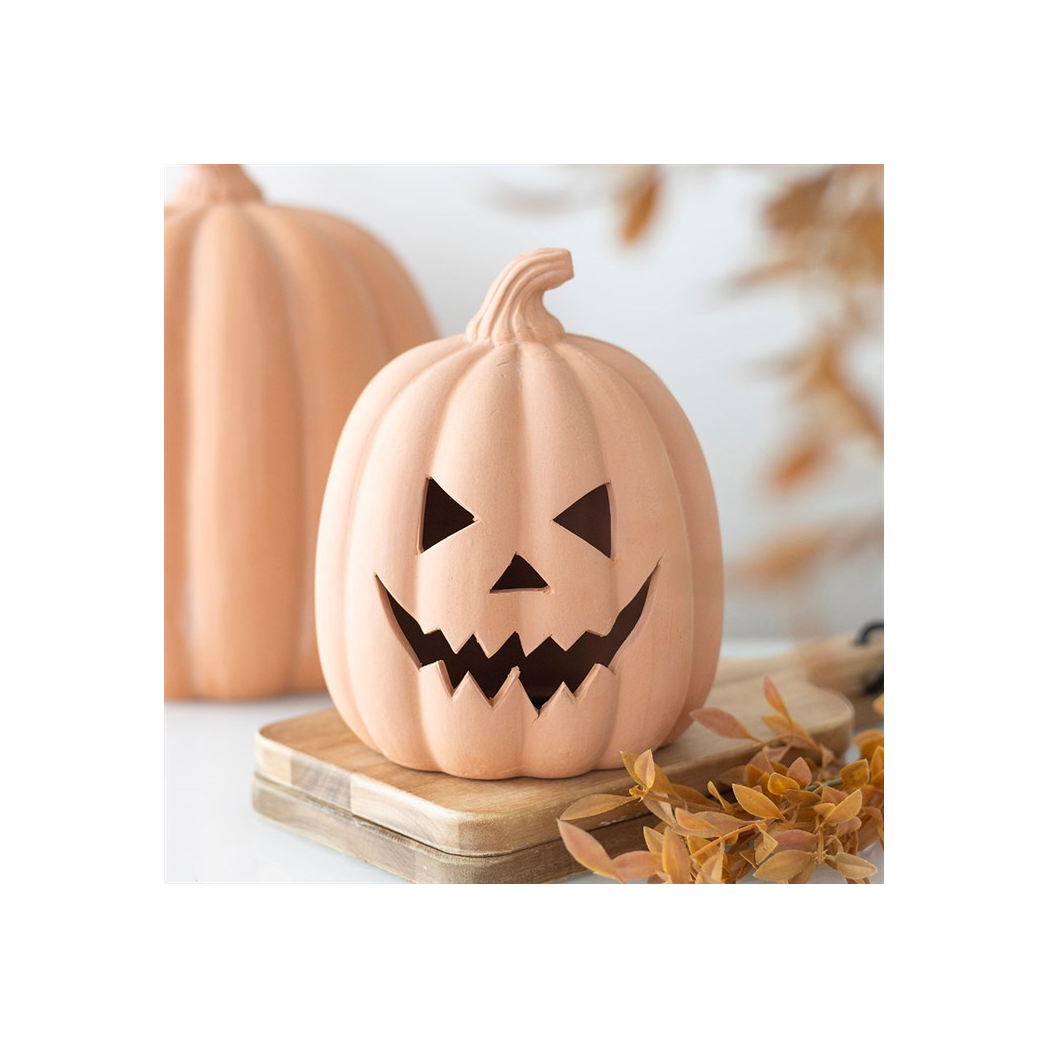 15cm terracotta pumpkin Halloween ornament