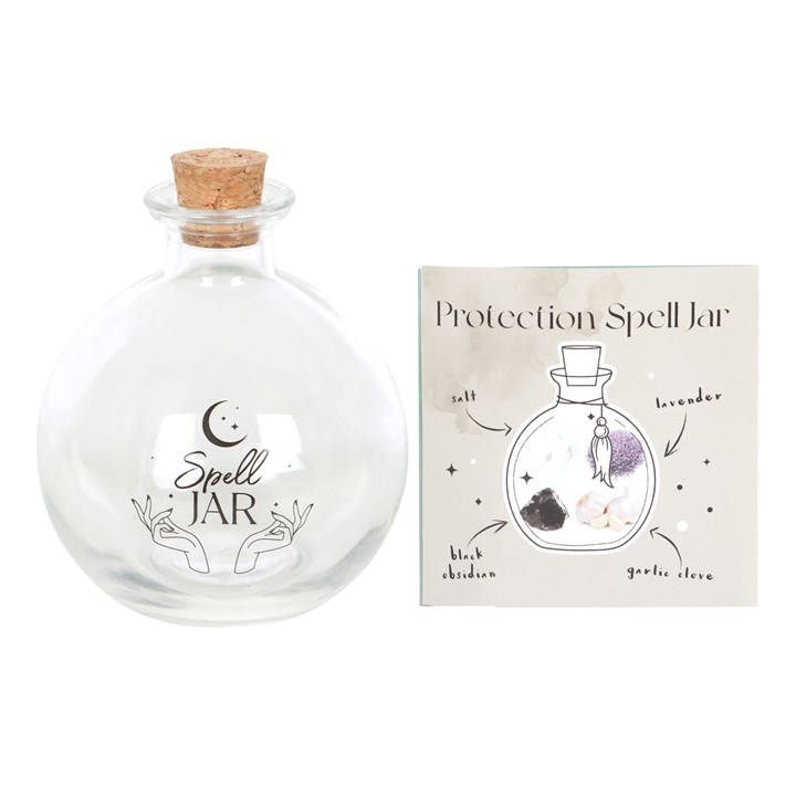 Glass spell jar for love luck and protection rituals