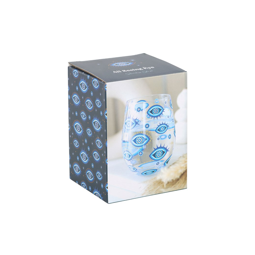 All Seeing Eye Print Stemless Glass N/A