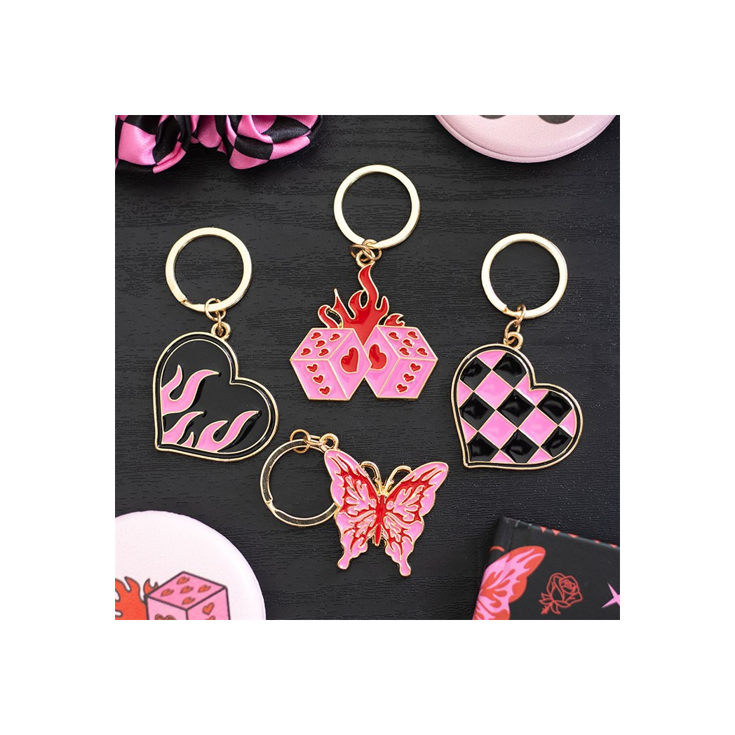 Burning Heart Keyring