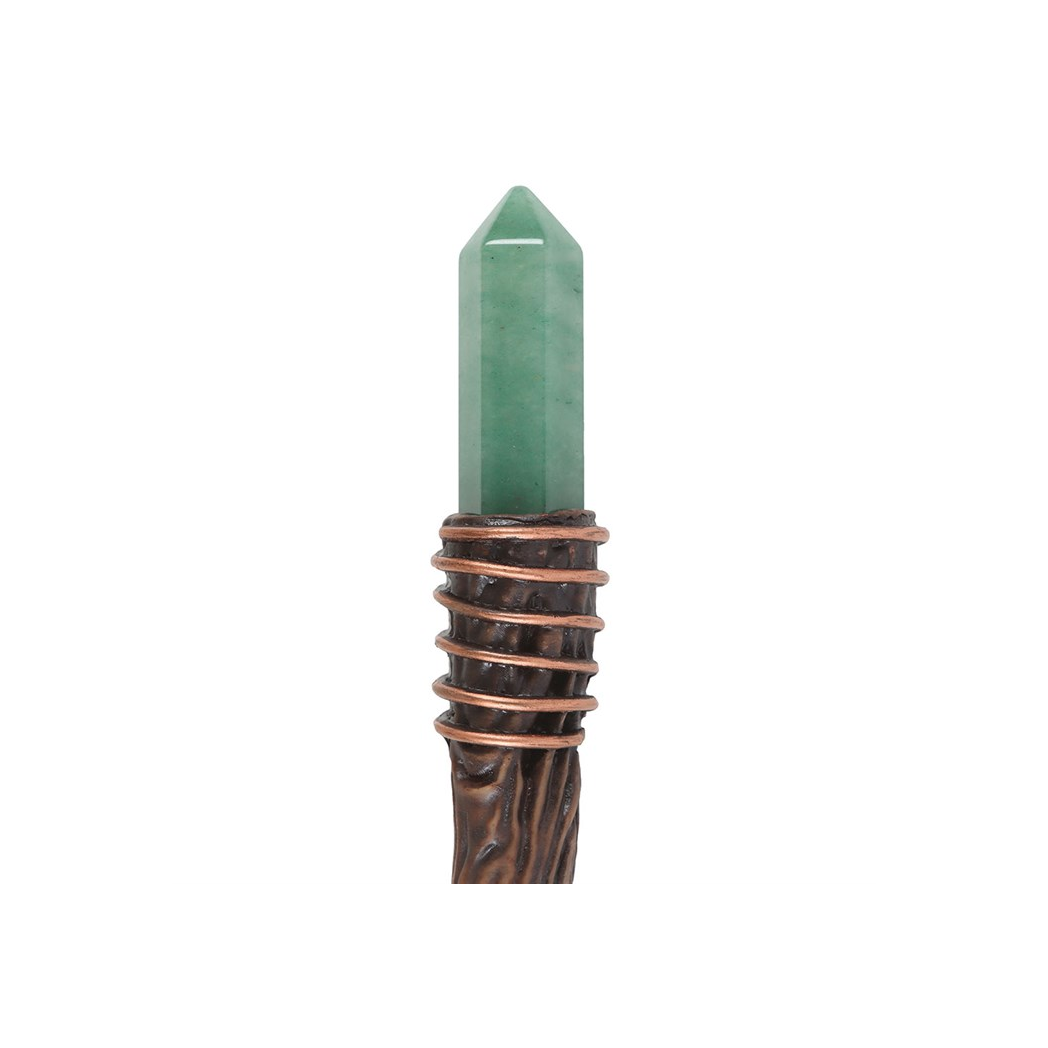 Thin Abundance Green Aventurine Crystal Wand N/A