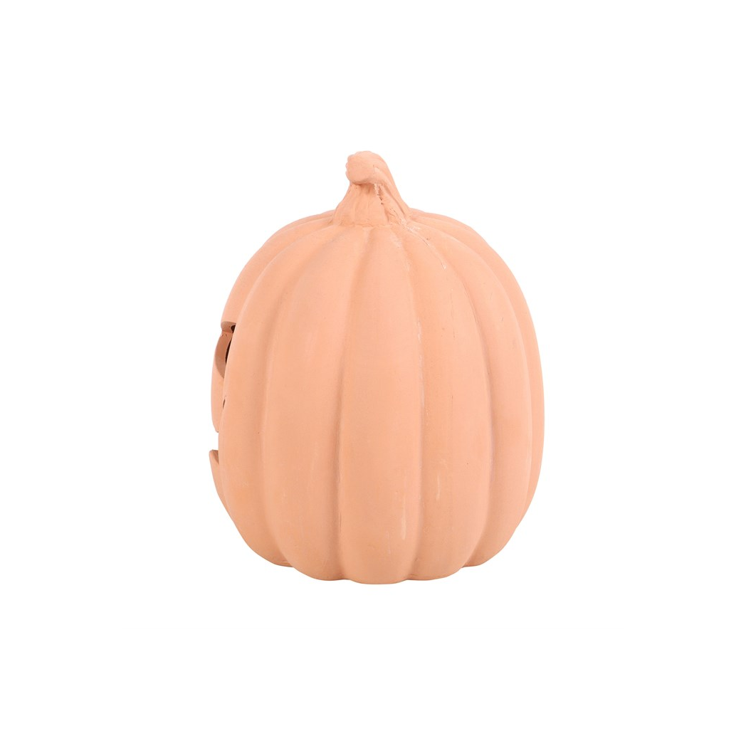 Terracotta pumpkin decoration for Halloween home decor