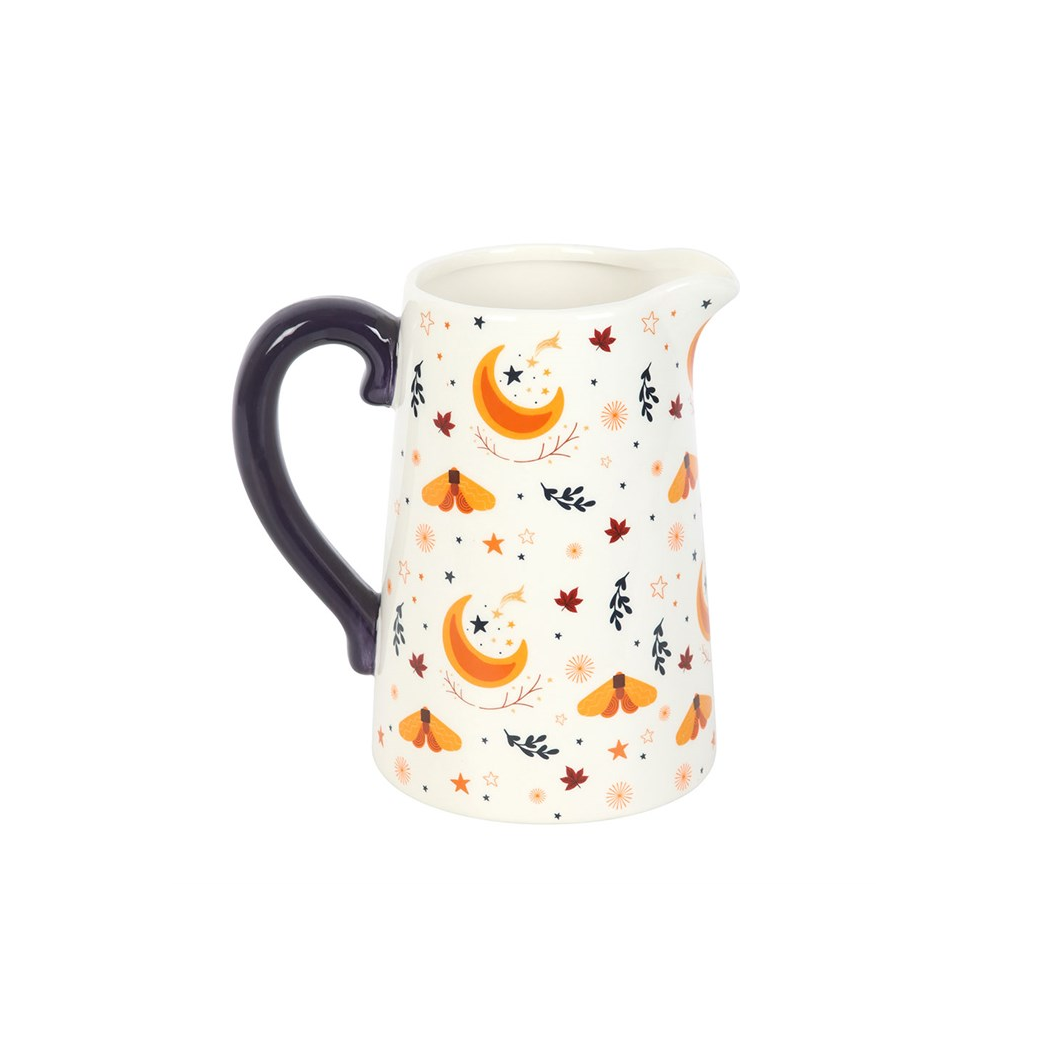 Autumn Magic Harvest Moon Print Ceramic Flower Jug N/A
