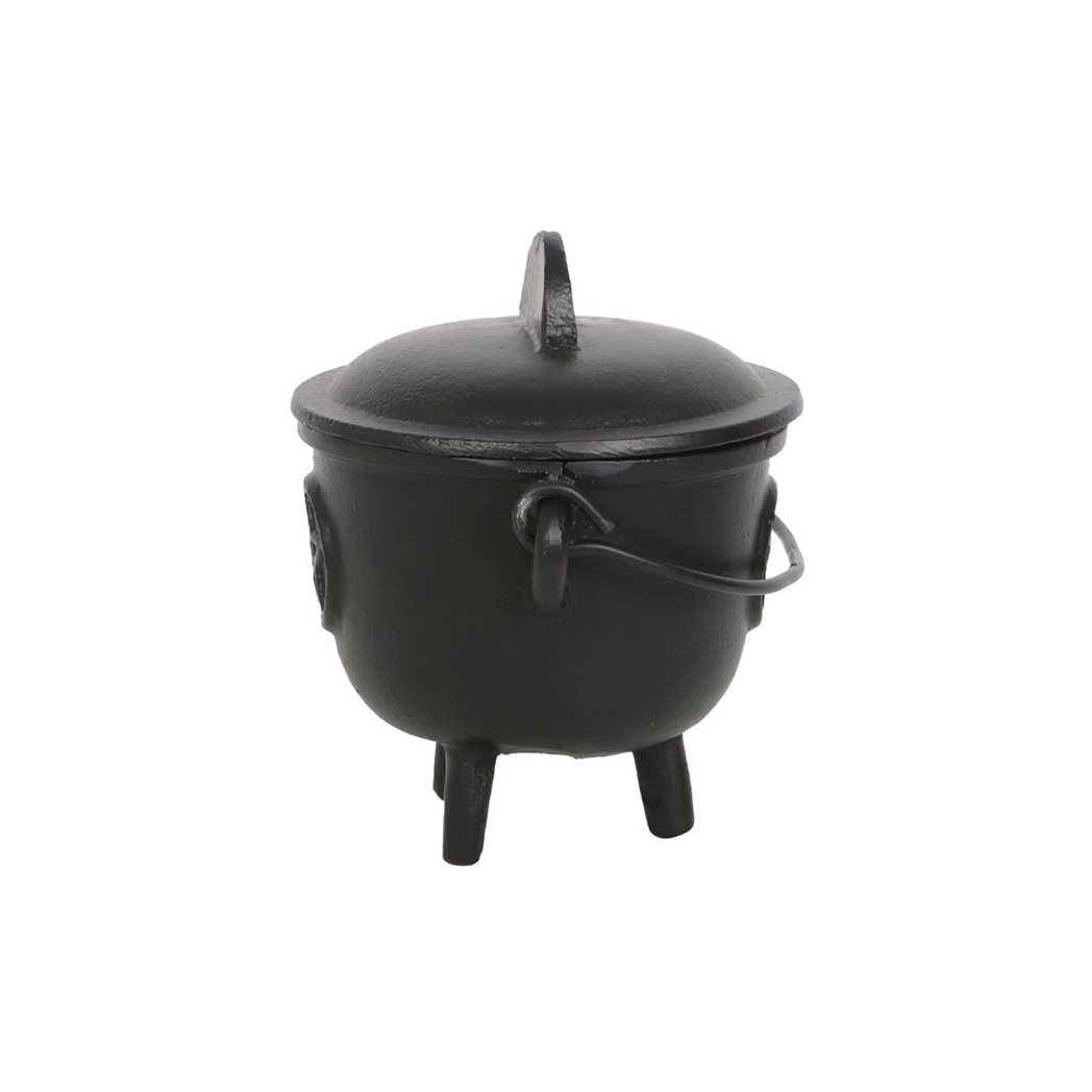 11cm Cast Iron Cauldron with Pentagram N/A